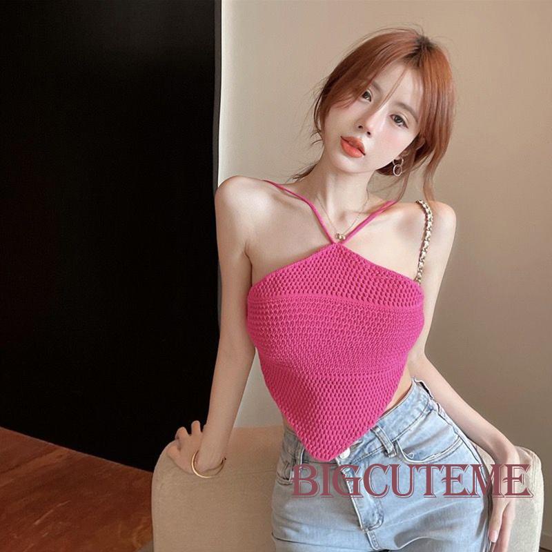 Áo Hai Dây Mini Màu Sắc Thời Trang Mùa Hè Quyến Rũ Cho Nữ