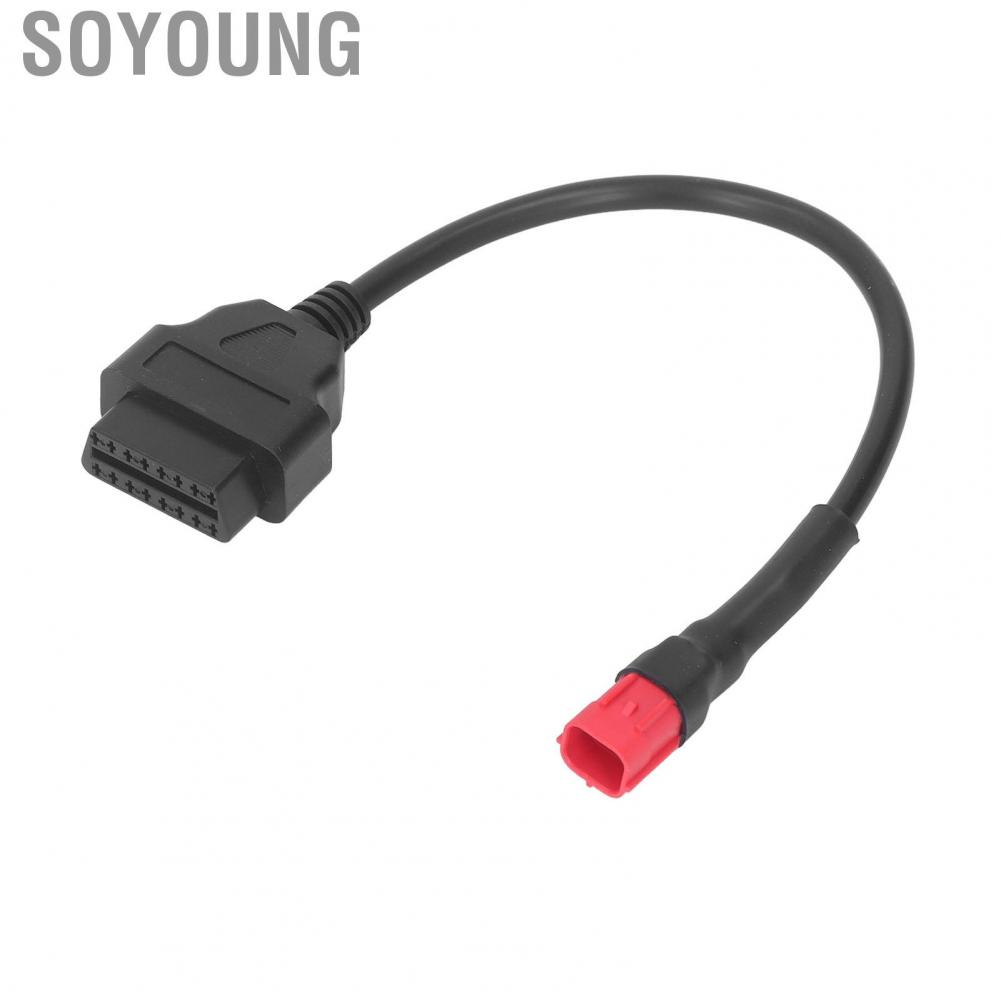 Soyoung OBD2 Diagnostic Cable  Long Lasting 6 Pin To 16 Pin Plug and Play Heat Resistant Diagnostics  Cable Rubber  for Vehicles