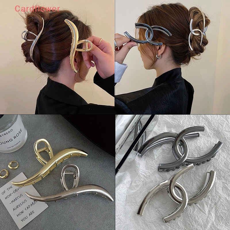 1 Kẹp Tóc Kim Loại Họa Tiết Hình Học Thời Trang