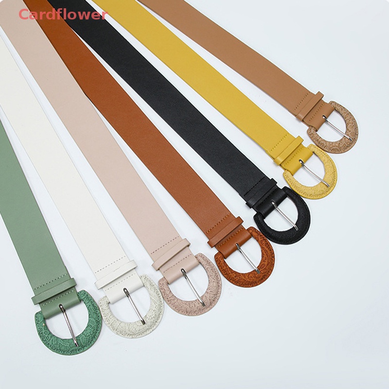 Thắt Lưng Da Bản Rộng Màu Kẹo Đơn Giản Thời Trang Hàn Quốc Mới