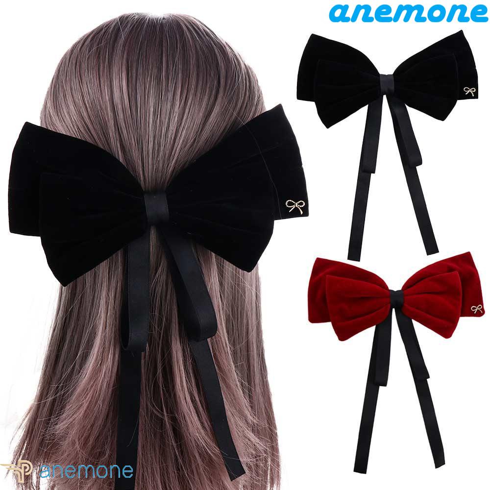 Kẹp Tóc Hình Nơ Bằng Nhung Thời Trang Dành Cho Nữ