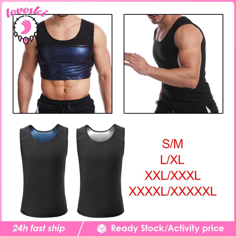 [Lovoski] Áo Ba Lỗ Thể Thao Thấm Hút Mồ Hôi Giảm Cân Đốt Cháy Mỡ Thừa Cho Nam