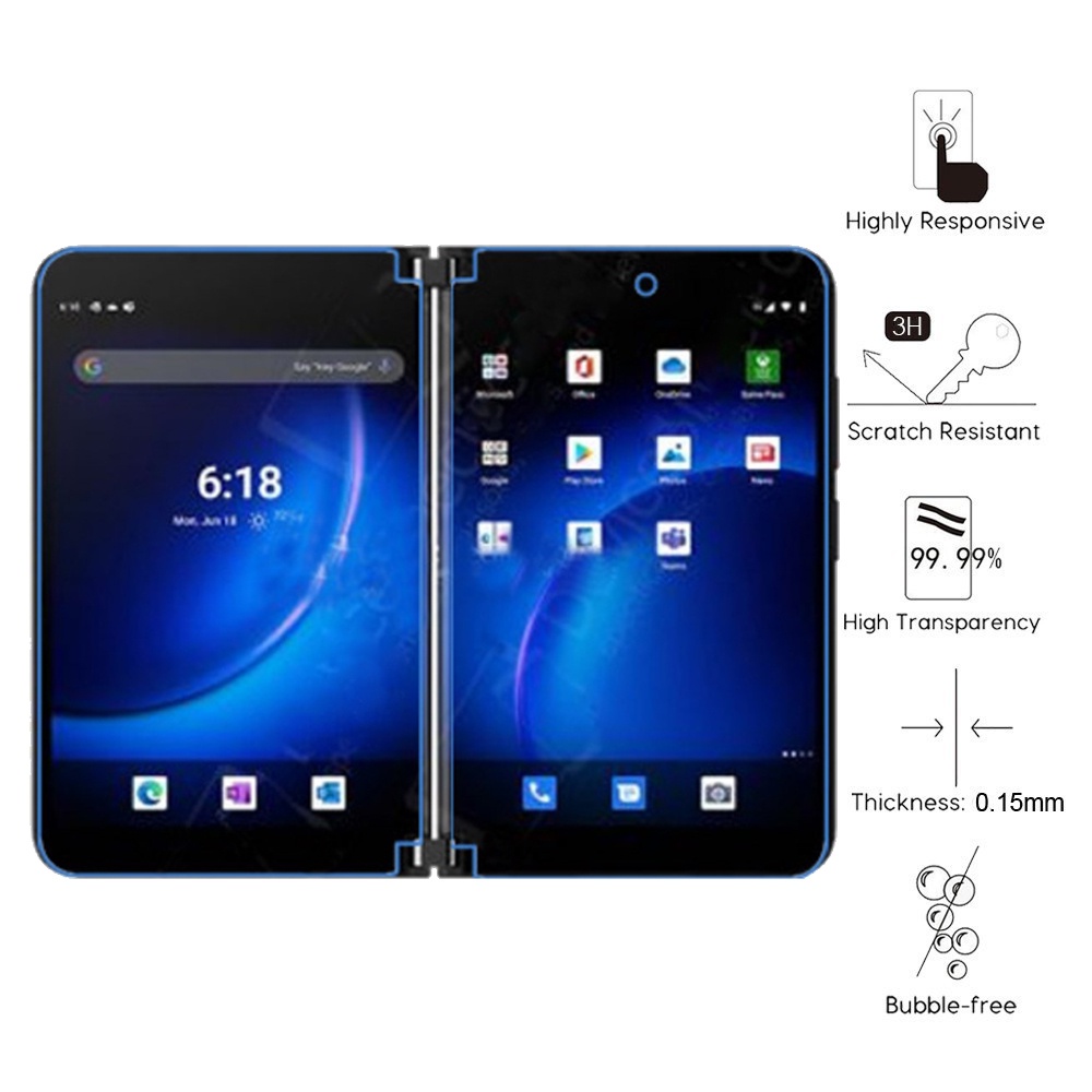Set 2 Phim Dán Bảo Vệ Màn Hình Chống Cháy Nổ Cho Surface Duo 2 Duo2