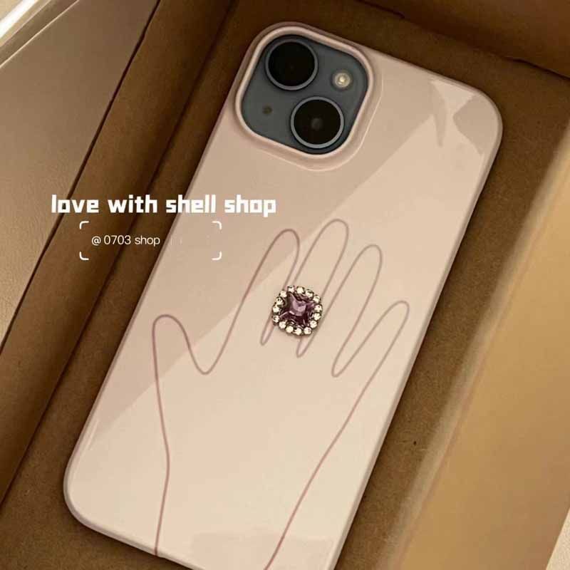 Ốp Điện Thoại Chống Sốc / Bụi Bẩn Có Vòng Đỡ Đính Đá Ba Chiều Cho iPhone 14 QYJS 11 / 12 / 13 / XS / XR 7 / 8plus XR xsmax 12Pro 11 14p