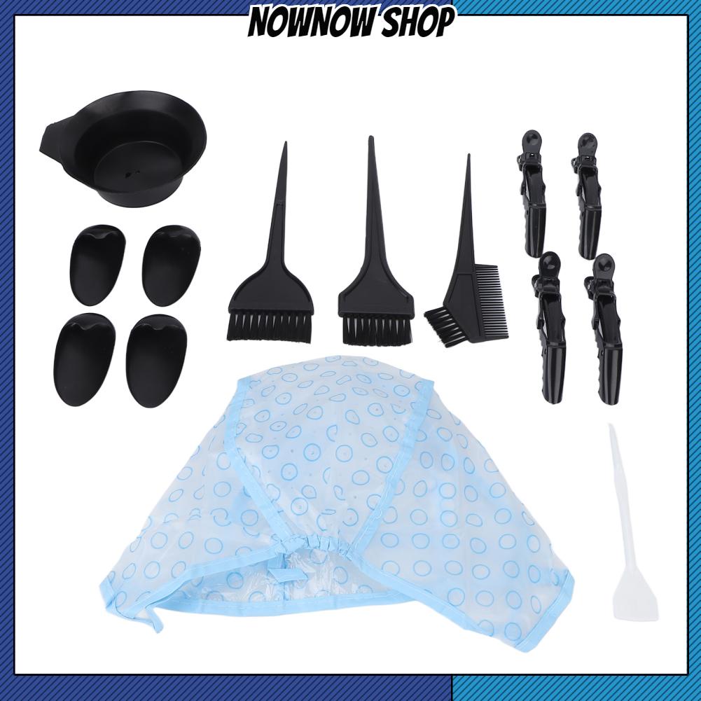 NOWNOW SHOP Bộ 14 Bàn Chải Nhuộm Tóc Kẹp Đáy Ổn Định Dụng Cụ Tô Màu Salon Chuyên Nghiệp