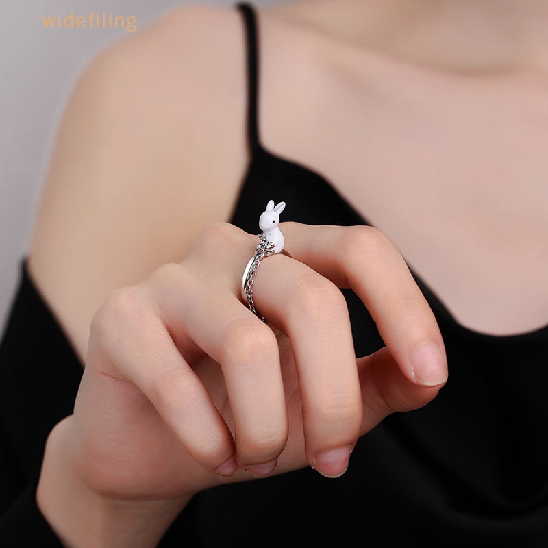 Nhẫn Hở Mạ Bạc 925 Hình Thỏ Và Củ Cải Xinh Xắn Thời Trang Dự Tiệc Cho Nữ