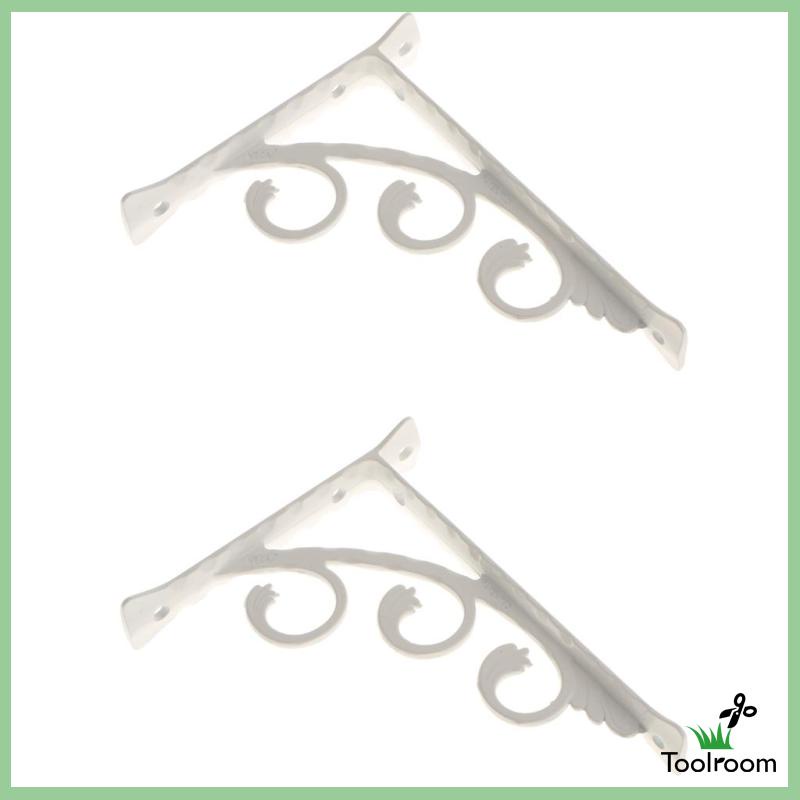 Bộ 2 Giá Đỡ Kim Loại Gắn Tường Màu Trắng Kích Thước 12x15cm Tiện Dụng