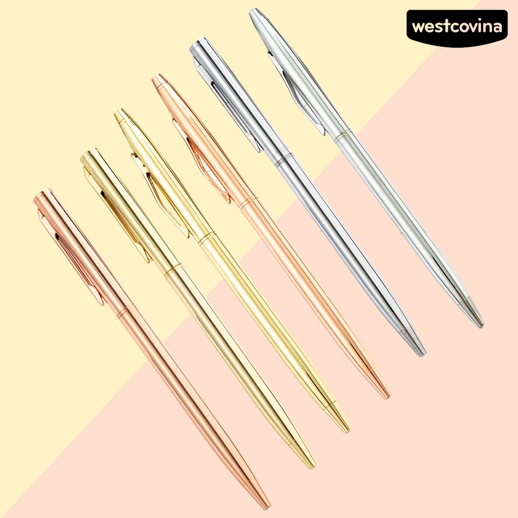 [COD]♪Bút Bi Mực Đen Có Đầu Lăn Kim Loại Tiện Dụng Cho Học Sinh / Văn Phòng