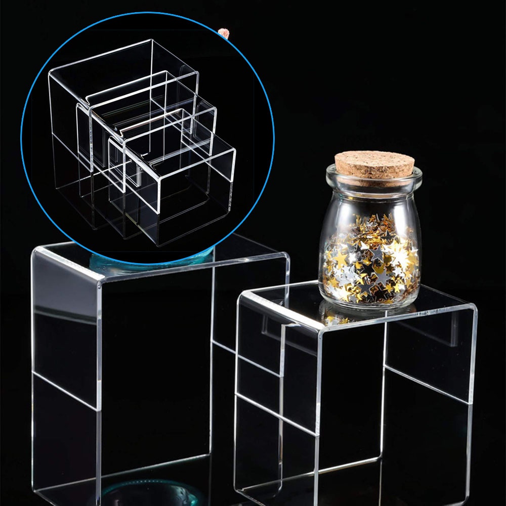 Bộ Giá Đỡ Trưng Bày Đồ Chơi Gắn Tường Bằng Acrylic Trong Suốt