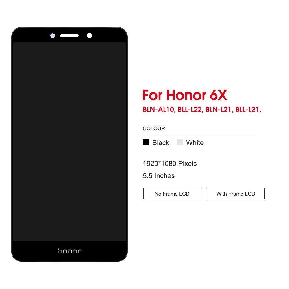 Zin Màn Hình điện thoại Cho Huawei Honor 6X / GR5 2017 / Mate 9 Lite LCD thay thế màn hình