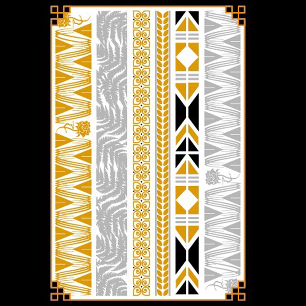 Hình Xăm Dán Kim Loại Ánh Đồng Không Phai Màu An Toàn Có Thể Tháo Rời Cho Cánh Tay / Toàn Thân