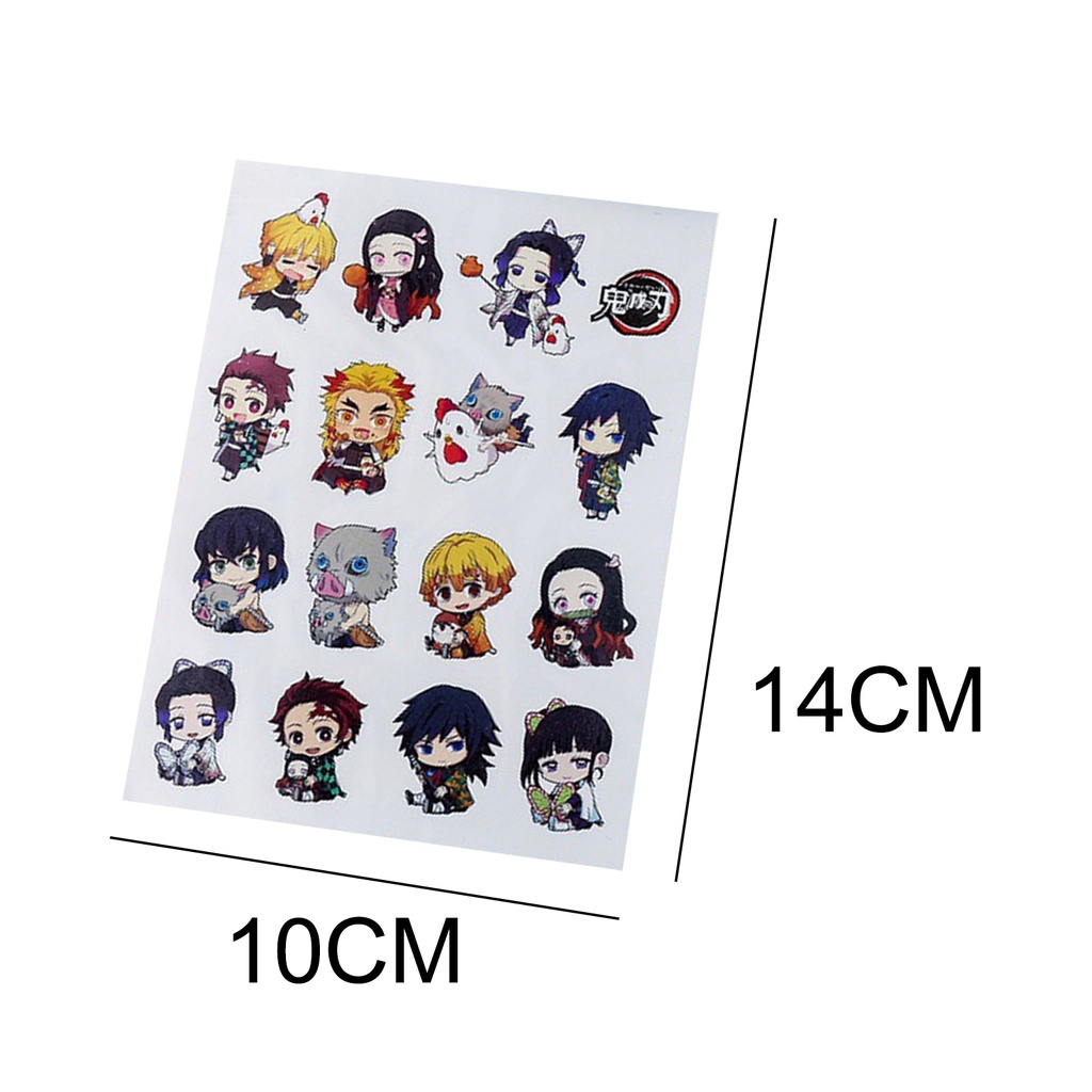 Bộ 3 Hình Xăm Dán Thiết Kế Demon Slayer Chống Nước Cho Trẻ Em