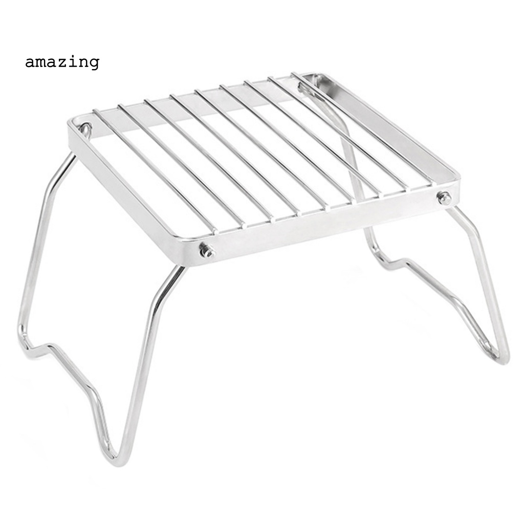 Giá Đỡ Bếp Lò Dạng Lưới Sọc Chống Gỉ Chống Ăn Mòn Dùng Khi Đi Cắm Trại Ngoài Trời
