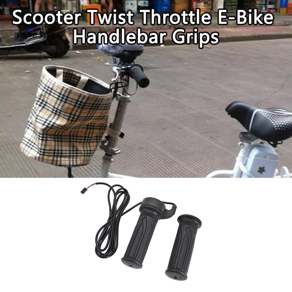 1 Cặp Bọc Tay Lái Xe Đạp Điện Bằng Cao Su Gọn Nhẹ Chống Trượt