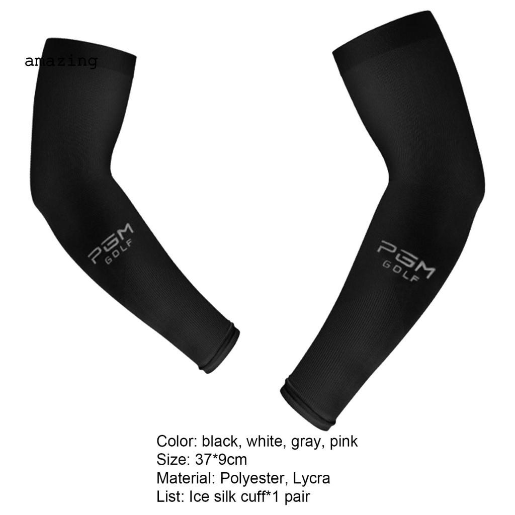 1 Cặp Găng Tay Dài Bằng Lụa Lạnh Để Chơi Golf Tiện Dụng