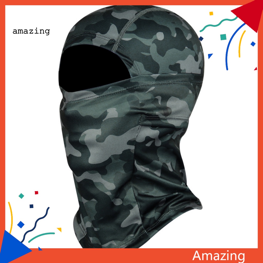 Mũ Trùm Đầu Chạy Xe Đạp Họa Tiết Rằn Ri Unisex