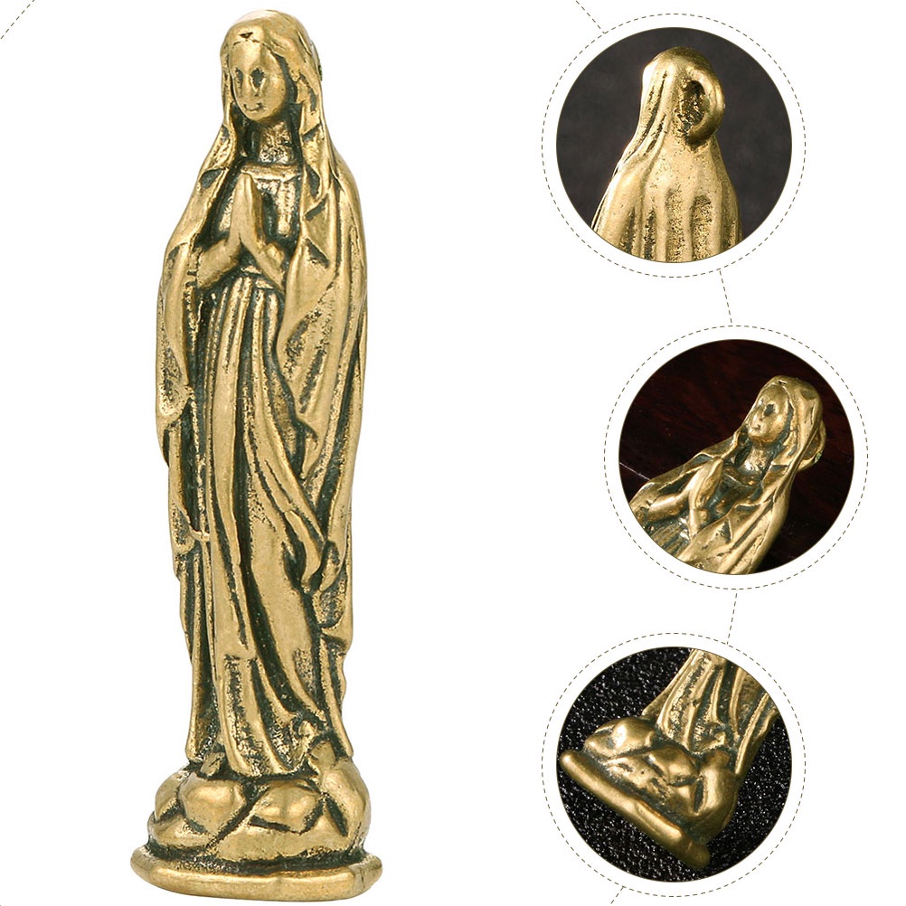 Tượng Đức Mẹ Mary Bằng Đồng Thau Trang Trí Bàn Ăn