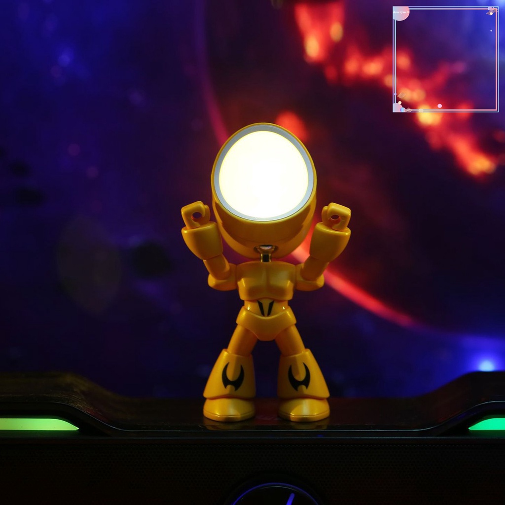 [DDJ] Đèn Ngủ Để Bàn Bóng LED Một Nút Hoạt Hình Sáng Tạo Không Cần Khoan Lỗ Thiết Kế Limbs Linh Hoạt Trang Trí Nhà Cửa