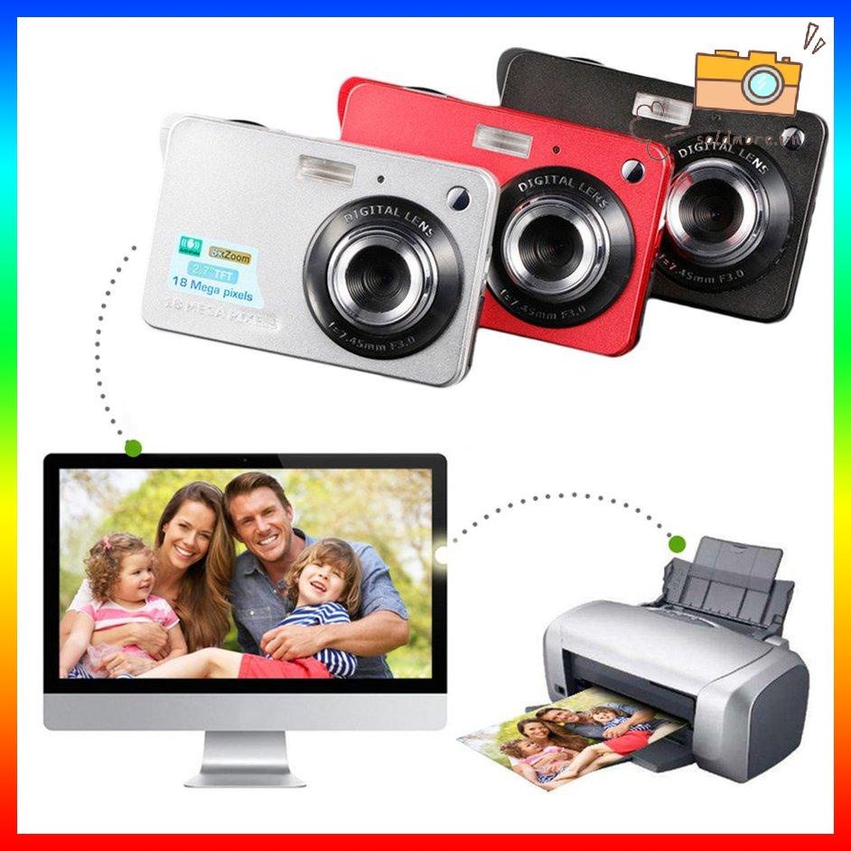 Màn hình LCD TFT 2,7 inch Máy ảnh kỹ thuật số chống rung 18MP 720P 8x Zoom HD