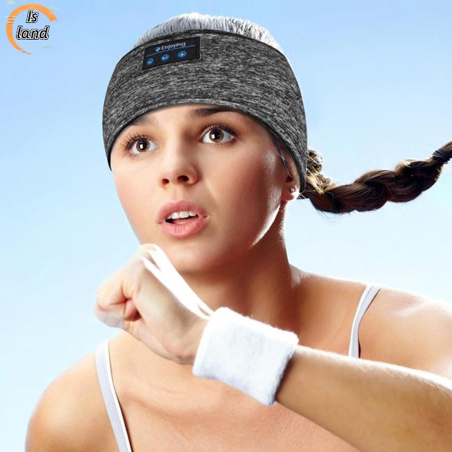 [IS] Băng Đô Tích Hợp Tai Nghe Bluetooth Không Dây Dùng Khi Chơi Thể Thao / Tập Yoga / Chạy Bộ / Chạy Bộ