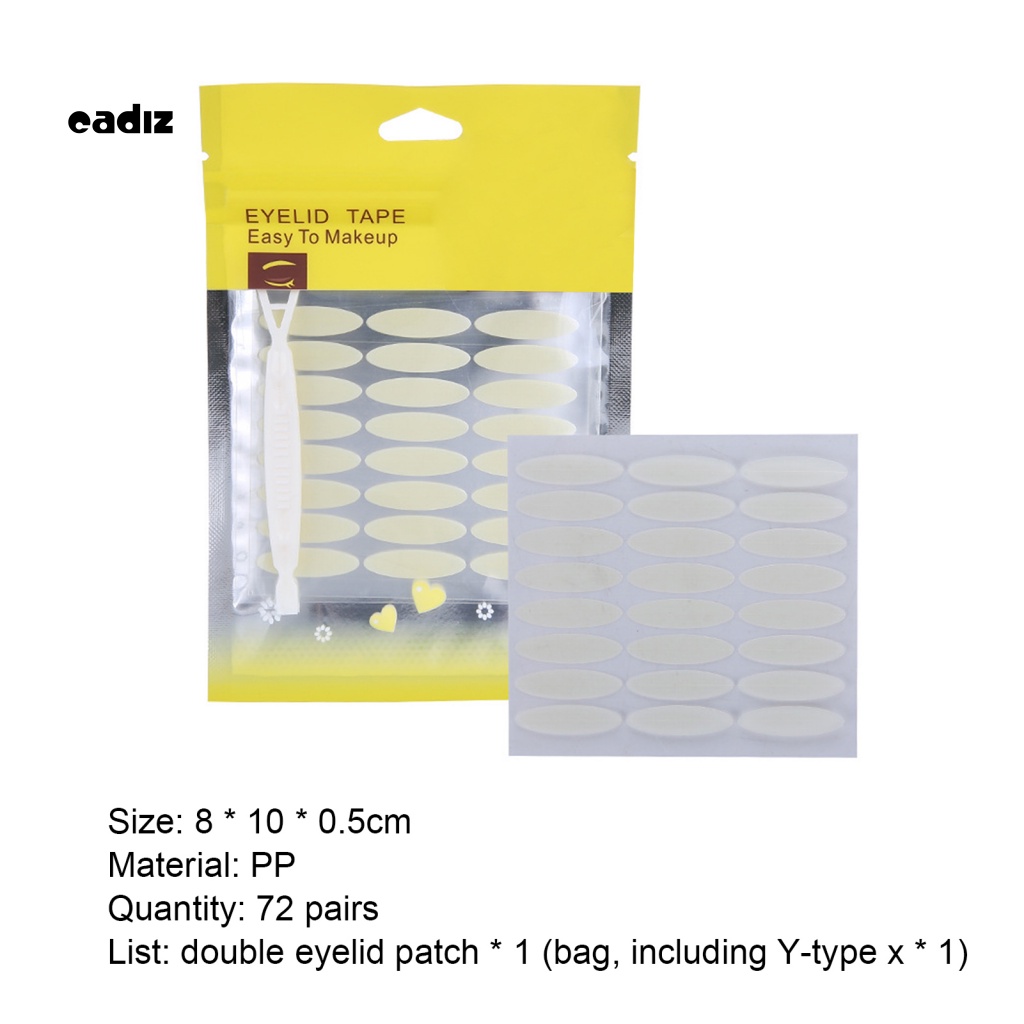 Túi 72 Cặp Miếng Dán Kích Mí Bằng Nhựa PP Chống Thấm Nước
