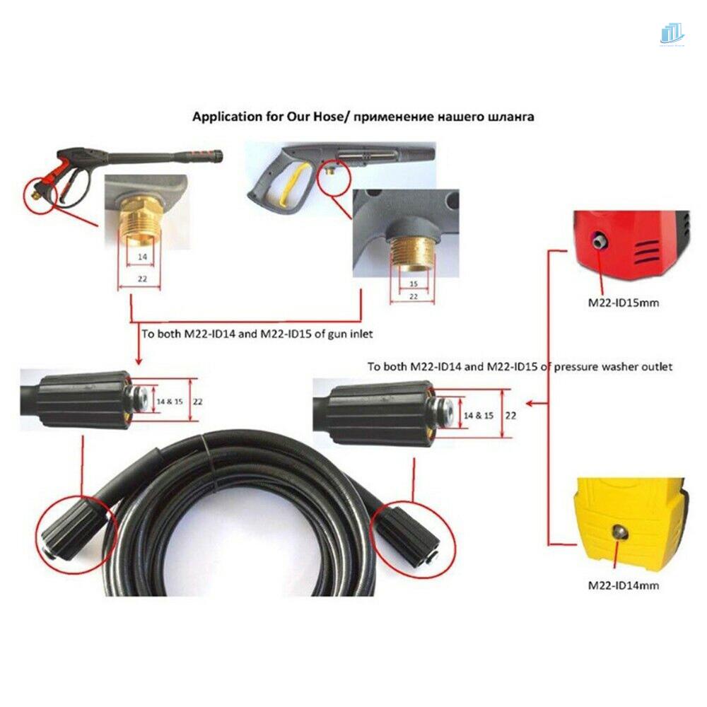 Dây Nối Dài Ống Nước Rửa Xe Hơi Màu Đen 10M 10M Cho smartwatchinone M22