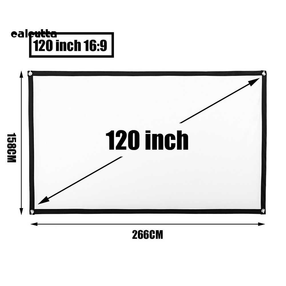 Màn Hình Máy Chiếu 60 / 72 / 84 / 100 / 120 Inch Có Thể Gập Lại