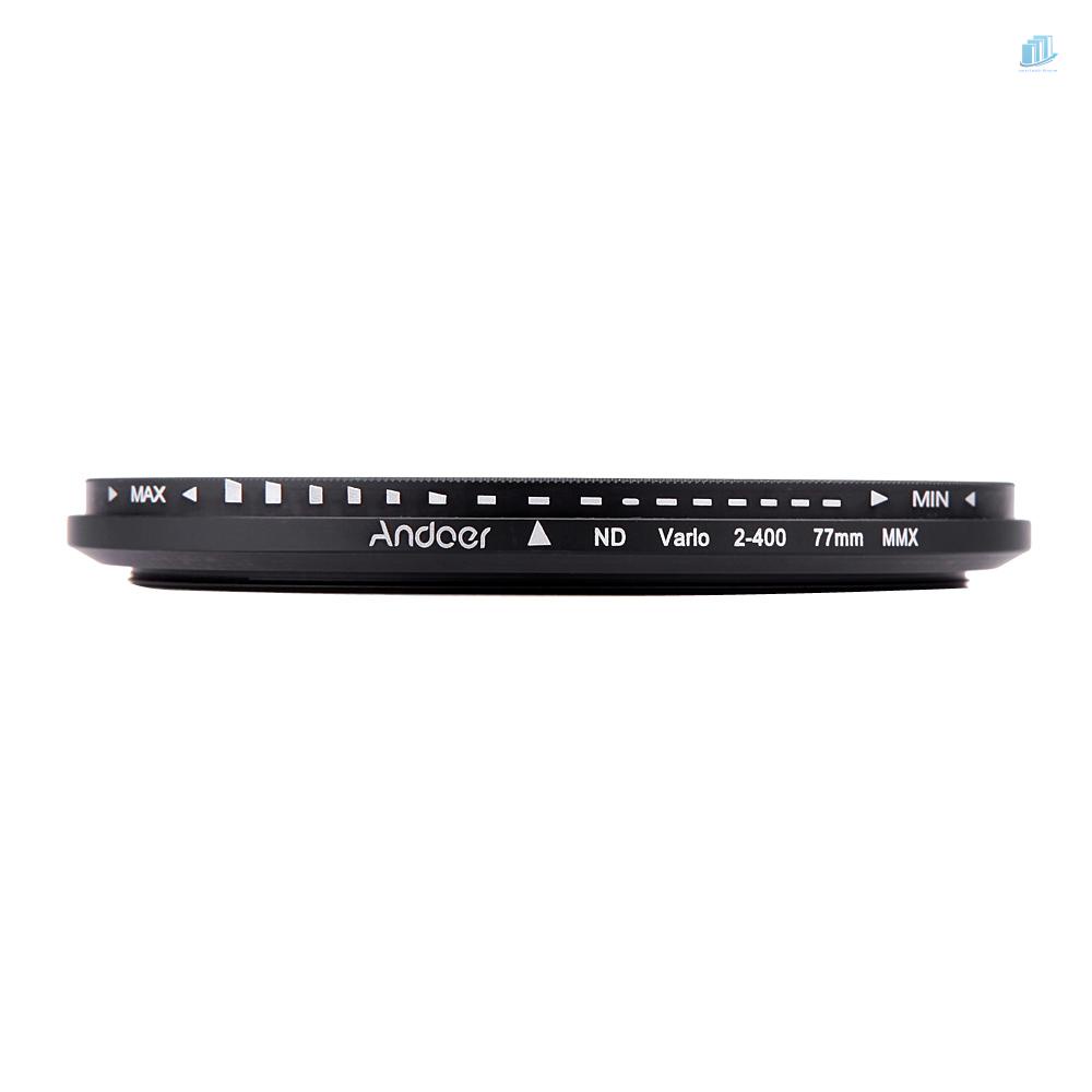 ANDOER Bộ Lọc ND2 Sang ND400 77mm Cho Máy Ảnh DSLR