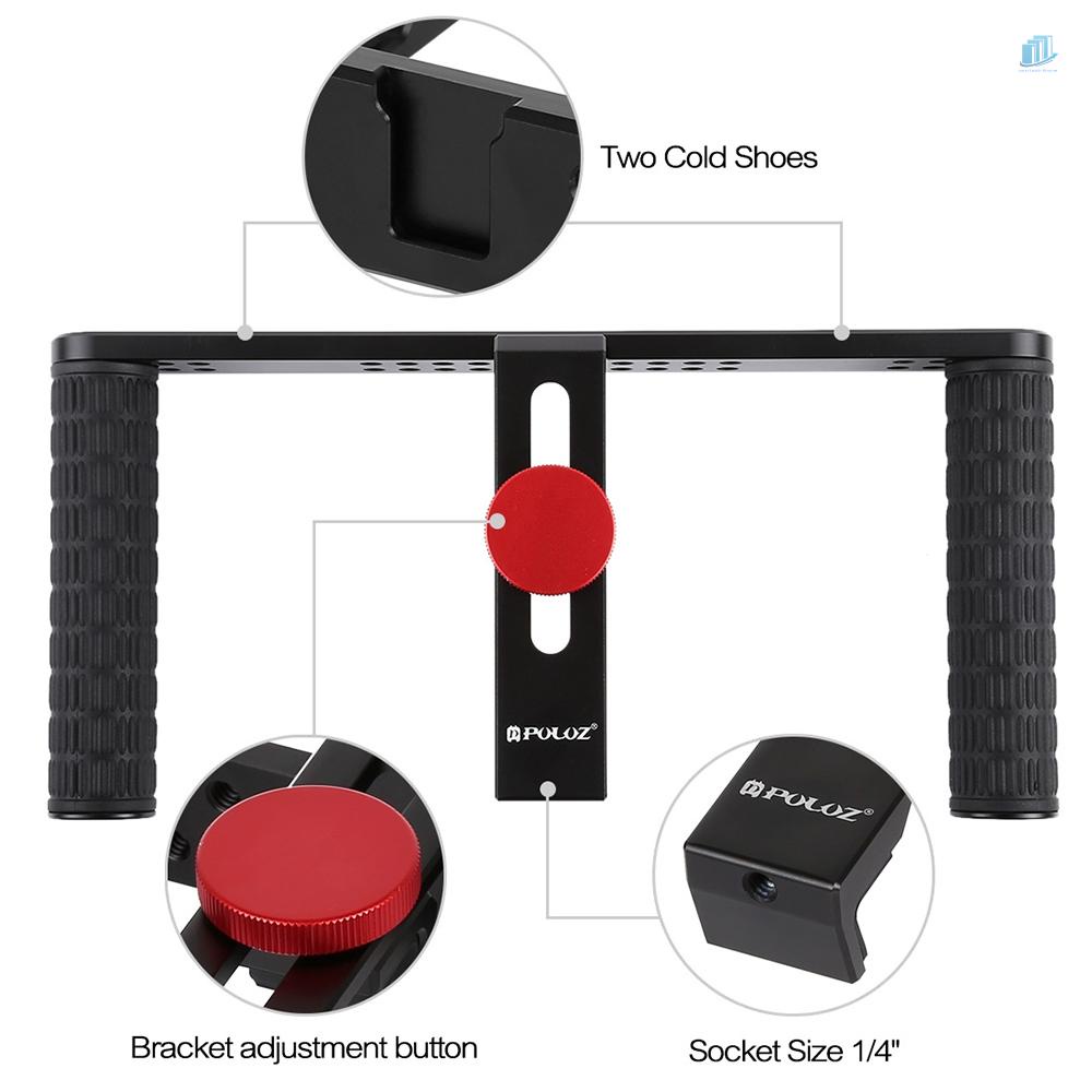 PULUZ Bộ Giá Đỡ Ba Chân Mini Có Đèn LED Và Micro Cho Điện Thoại Di Động