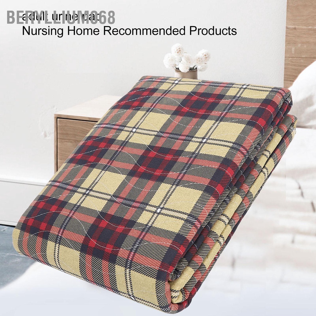 Beryllium068 Tấm trải giường không kiểm soát Vết bẩn Mặt nạ có thể giặt được lót kẻ sọc tái sử dụng cho người lớn Trẻ mới biết đi bệnh viện tại nhà dưỡng lão
