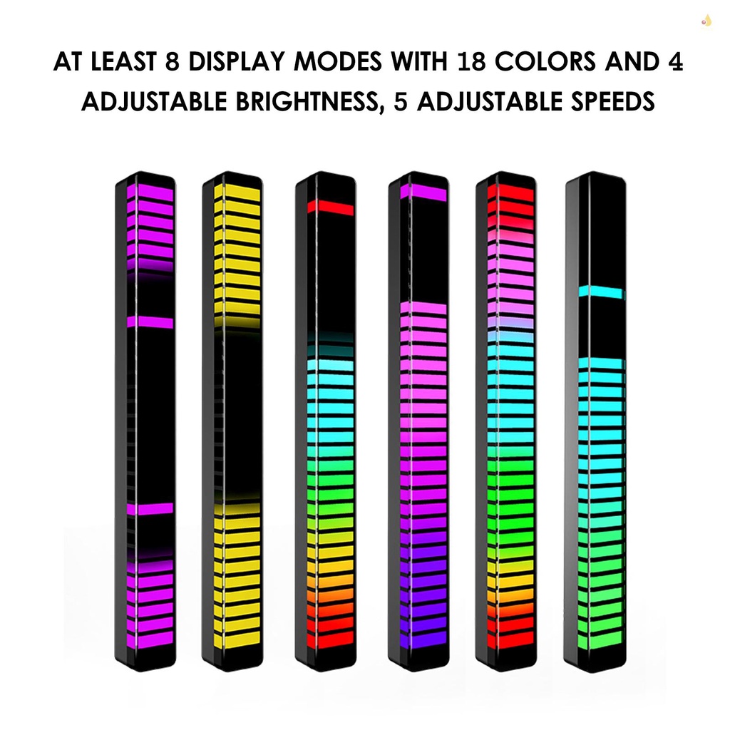 Set 32 Đèn LED RGB Cảm Ứng Âm Thanh Nhiều Màu Sắc Có Thể Sạc Lại Bằng Giọng Nói