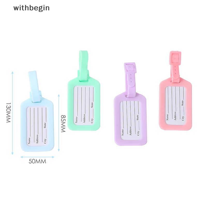 1 Thẻ Ghi Thông Tin Hành Lý Bằng Nhựa Pvc Chống Nước In Họa Tiết Hoạt Hình Sáng Tạo Cho Nam &amp; Nữ