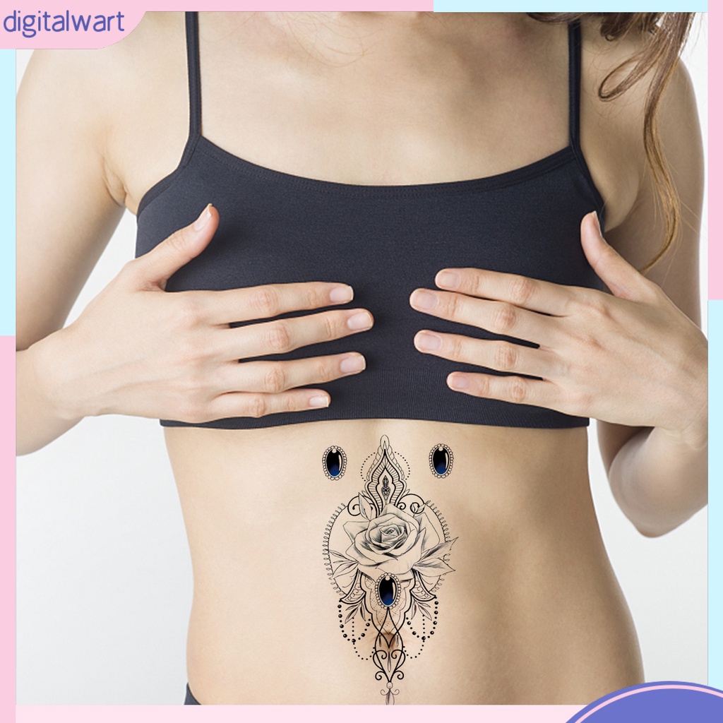 Hình Xăm Dán Tạm Thời Họa Tiết Hoa Nhiều Màu Sắc Chống Thấm Nước Dành Cho Nữ