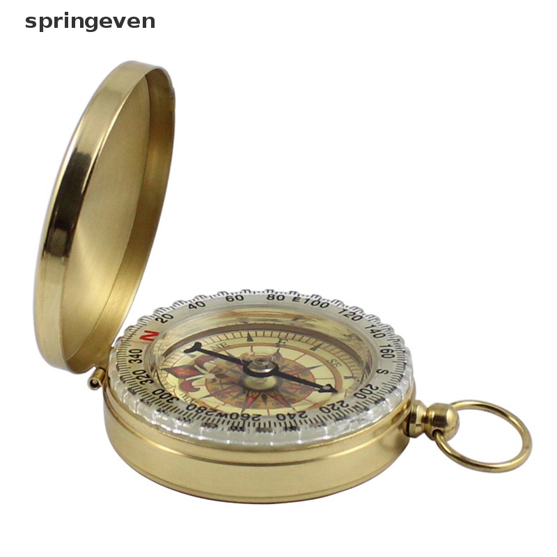 La Bàn Bỏ Túi Bằng Đồng Thau Màu Vàng Chất Lượng Cao Tiện Dụng Mang Theo Du Lịch Cắm Trại