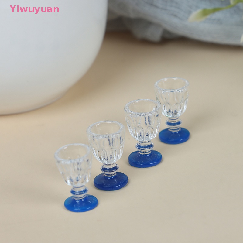 Bộ 4 Mô Hình Cốc Bia Và Rượu Mini Trong Suốt Dùng Trang Trí Nhà Búp Bê Mới