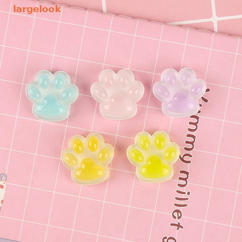 Set 5 Móng Vuốt Mèo Dạ Quang Bằng Resin Resin Màu Sắc Ngẫu Nhiên DIY
