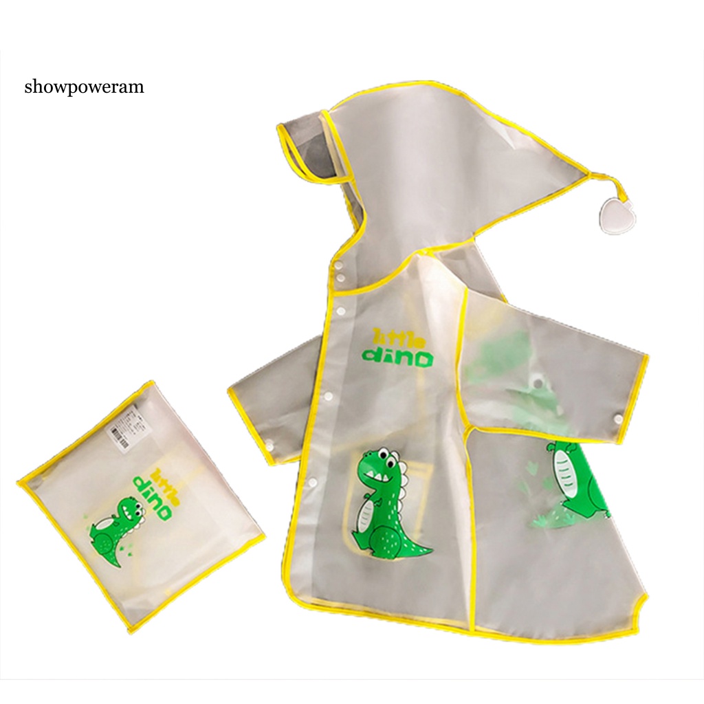Áo Mưa Co Giãn Trong Suốt Chống Nước Có Mũ Trùm Cho Bé