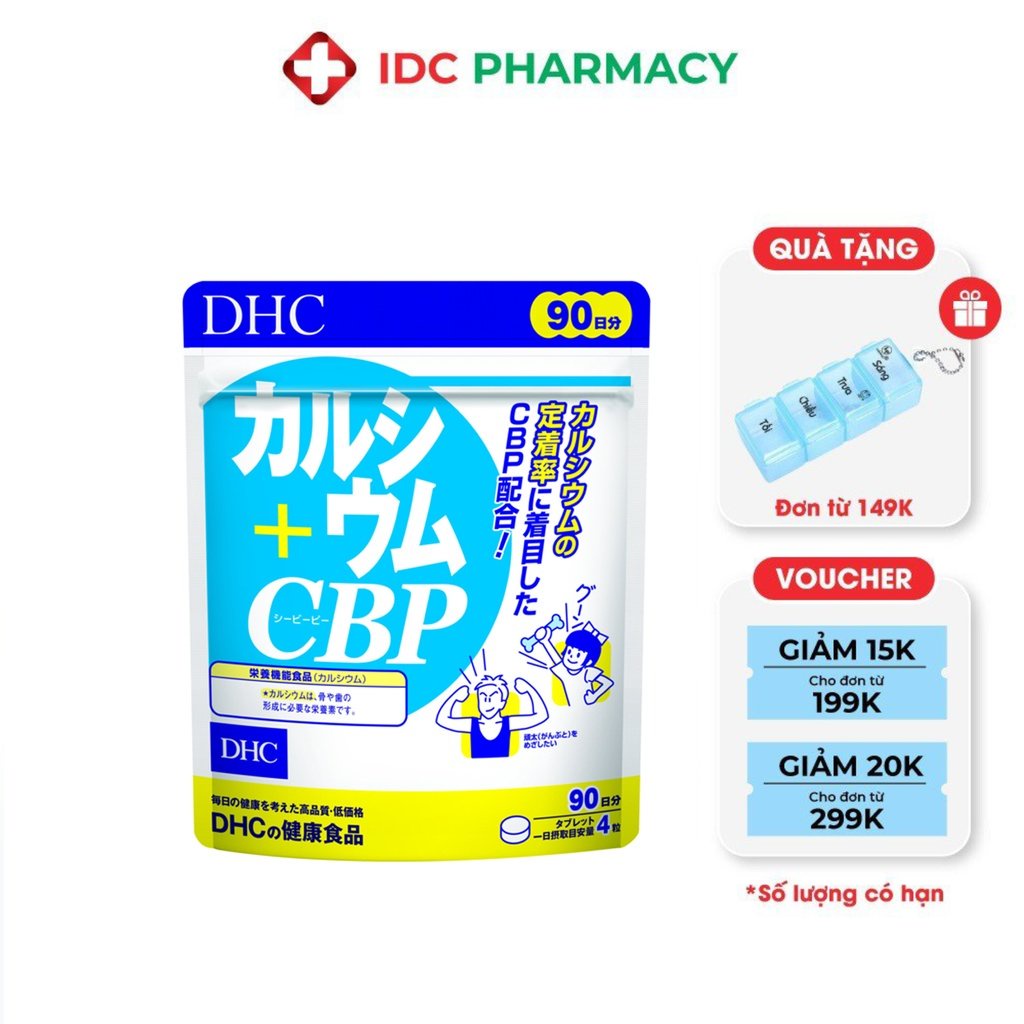 Viên uống DHC Canxi 90 ngày giúp xương chắc khỏe, giảm đau nhức xương khớp