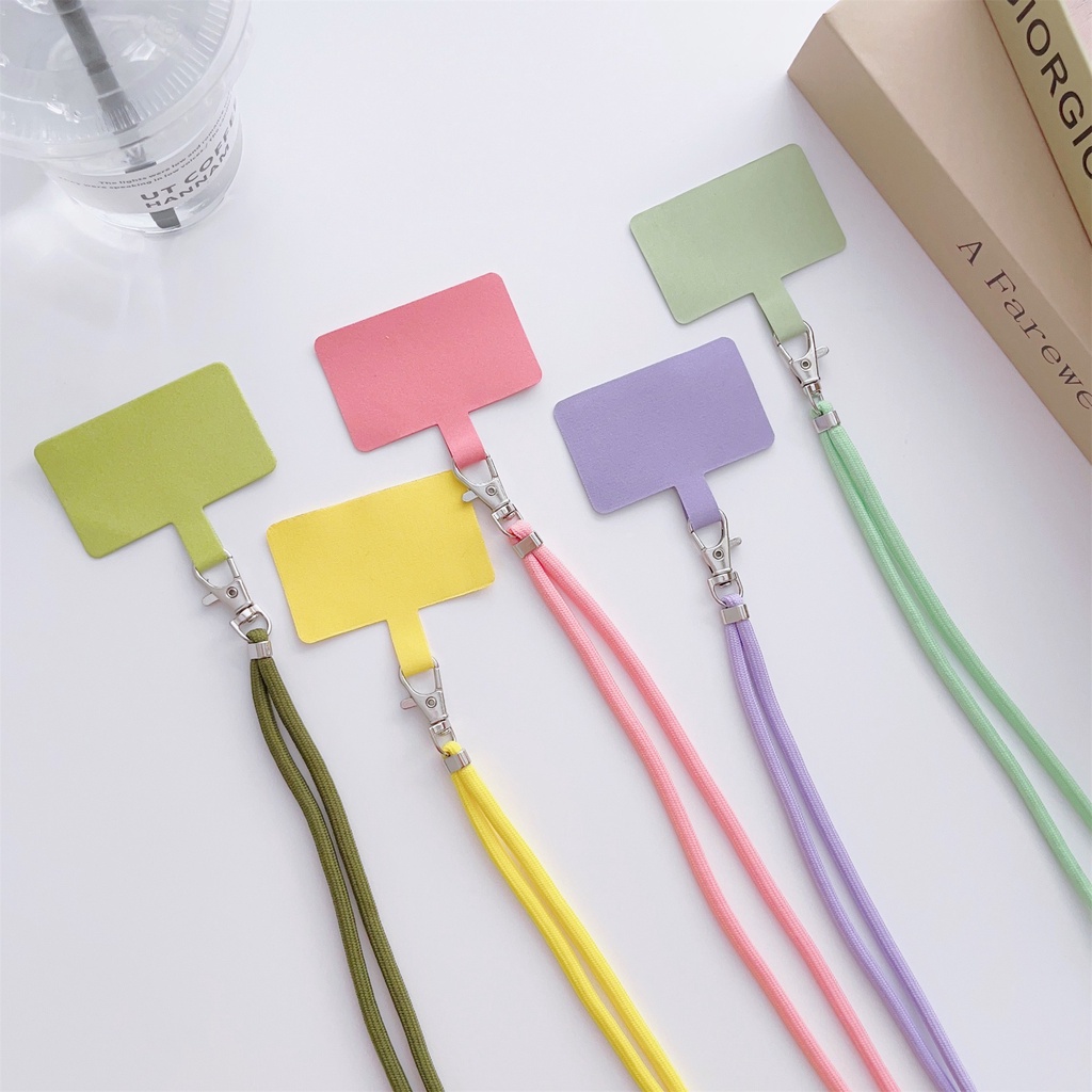 Dây Nylon Dài Có Ngăn Đựng Thẻ ID + Móc Chìa Khóa Cho iphone / airpods Ốp