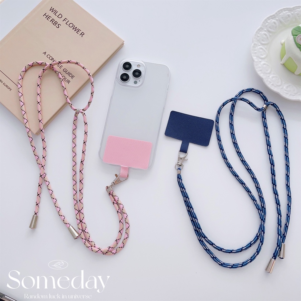 Dây Nylon Dài Có Ngăn Đựng Thẻ ID + Móc Chìa Khóa Cho iphone / airpods Ốp