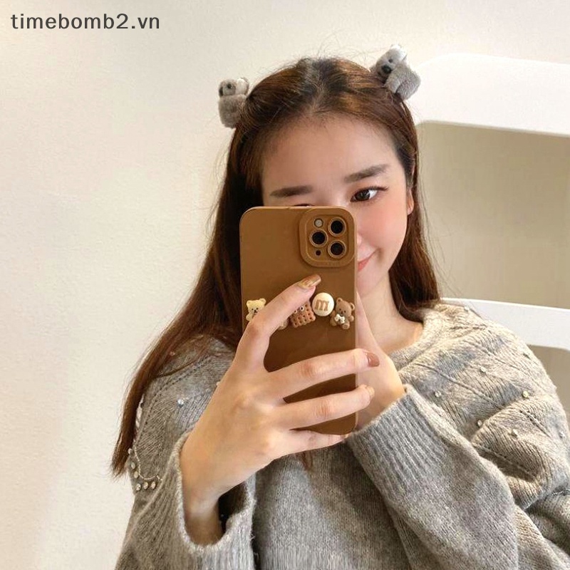 Kẹp Tóc Hình Gấu Koala 3D Bằng Lông Nhung Dễ Thương Xinh Xắn