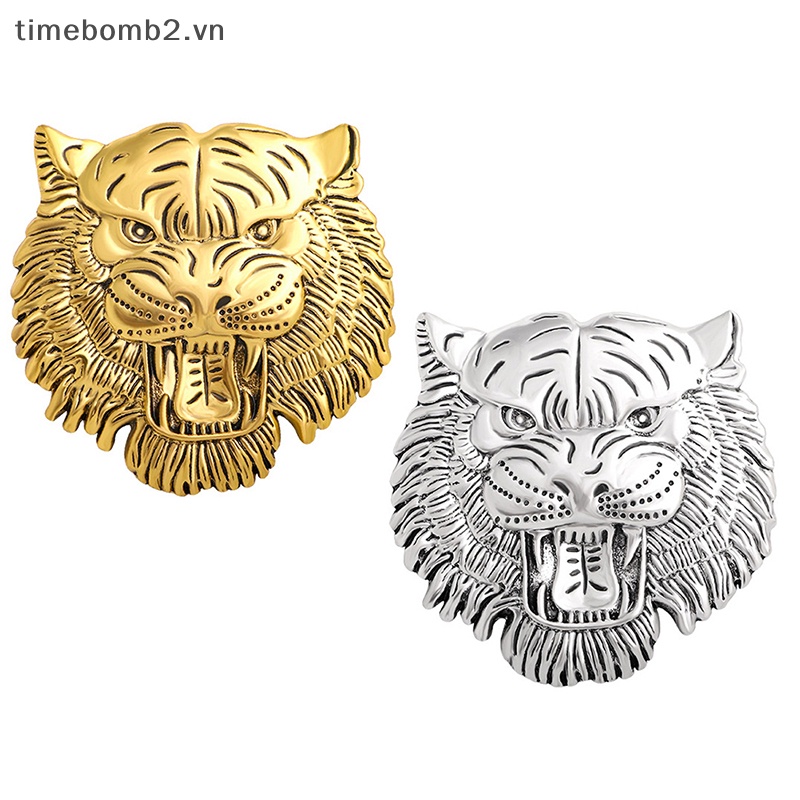 {Timebomb} Ghim Cài Áo Hình Đầu Hổ Lớn Giản Dị Dành Cho Nam Và Nữ Dự Tiệc