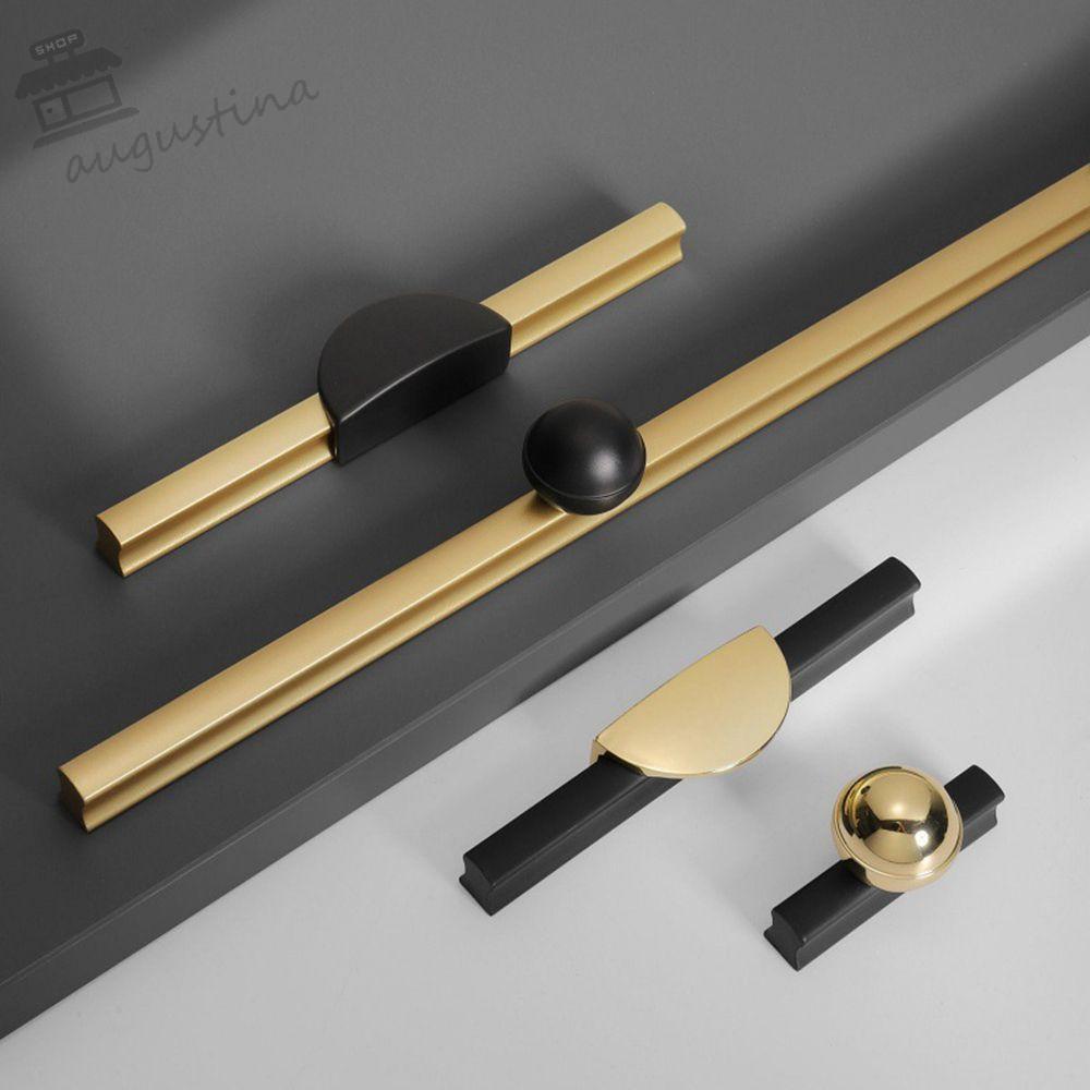 Augustina Doorknob Màu Đen|Tay Nắm Cửa Tủ Bằng Hợp Kim Kẽm Đa Năng Kèm Ốc Vít Chuyên Dụng Cho Nhà Bếp / Phòng Ngủ