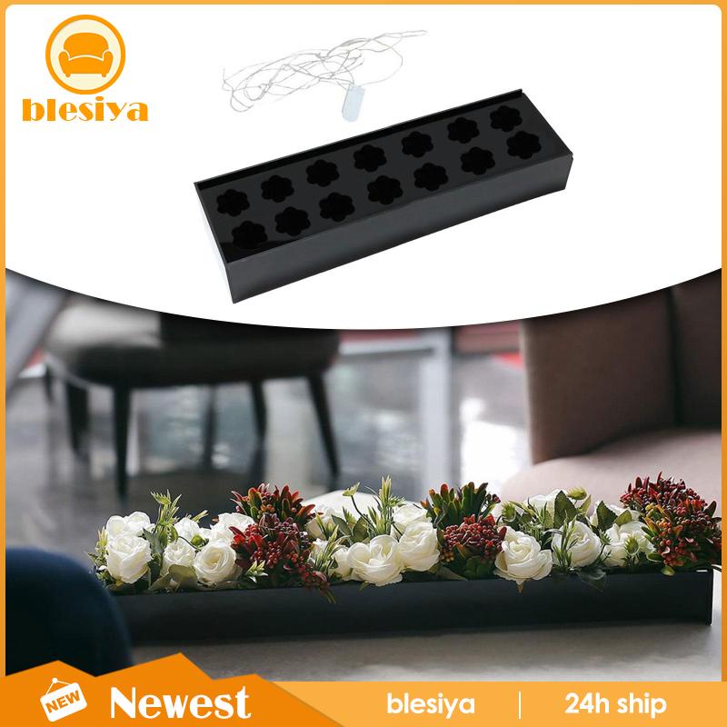 Lọ Hoa Hình Chữ Nhật Bằng Acrylic Có Lỗ Để Bàn Trang Trí Tiệc Cưới