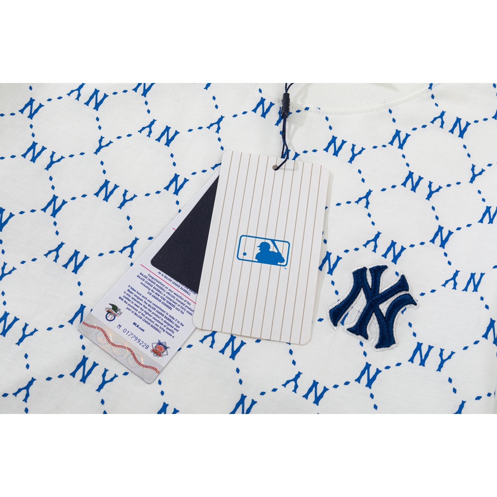 ❤❀  ❤ Áo Thun Cotton Ngắn Tay Thêu MLB NY Thời Trang Cao Cấp