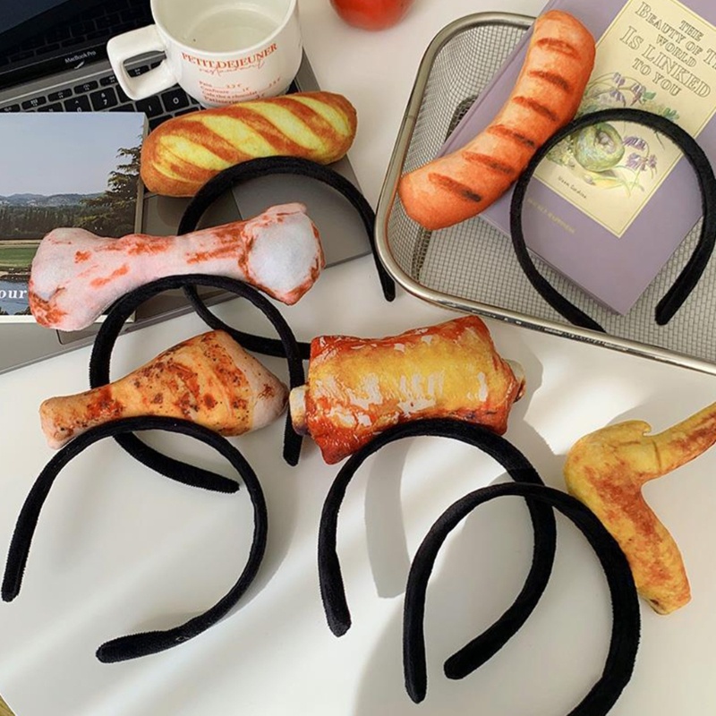 Flgo Hotdog Băng Đô Hóa Trang Thức Ăn Vui Nhộn