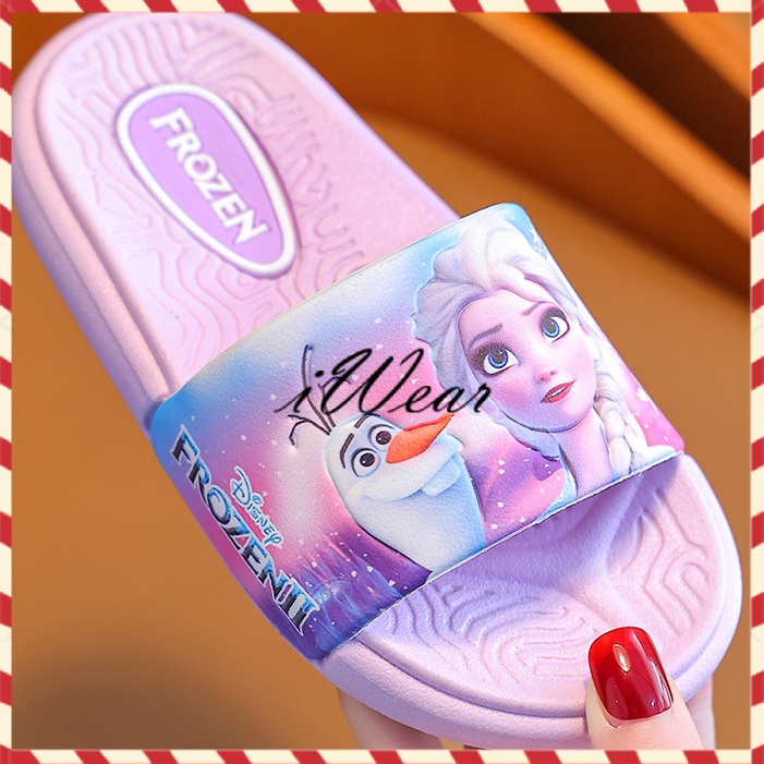 Dép công chúa Aisha cho bé gái, Phim hoạt hình mùa hè gia đình Dép đế mềm, Dép phòng tắm chống trượt cho trẻ em, Dép đi biển, Dép SPA, Frozen
