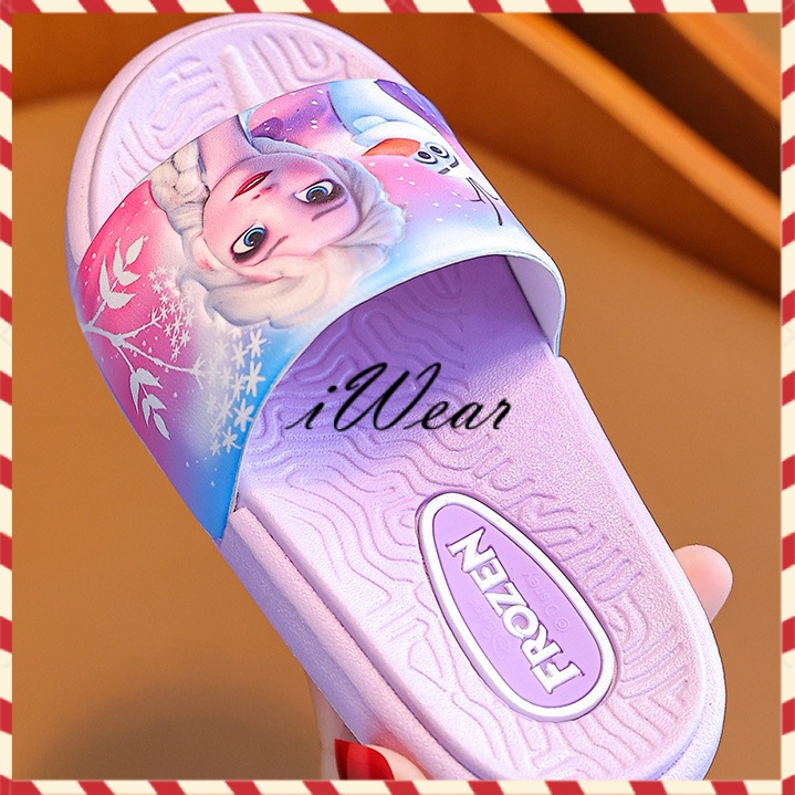 Dép công chúa Aisha cho bé gái, Phim hoạt hình mùa hè gia đình Dép đế mềm, Dép phòng tắm chống trượt cho trẻ em, Dép đi biển, Dép SPA, Frozen