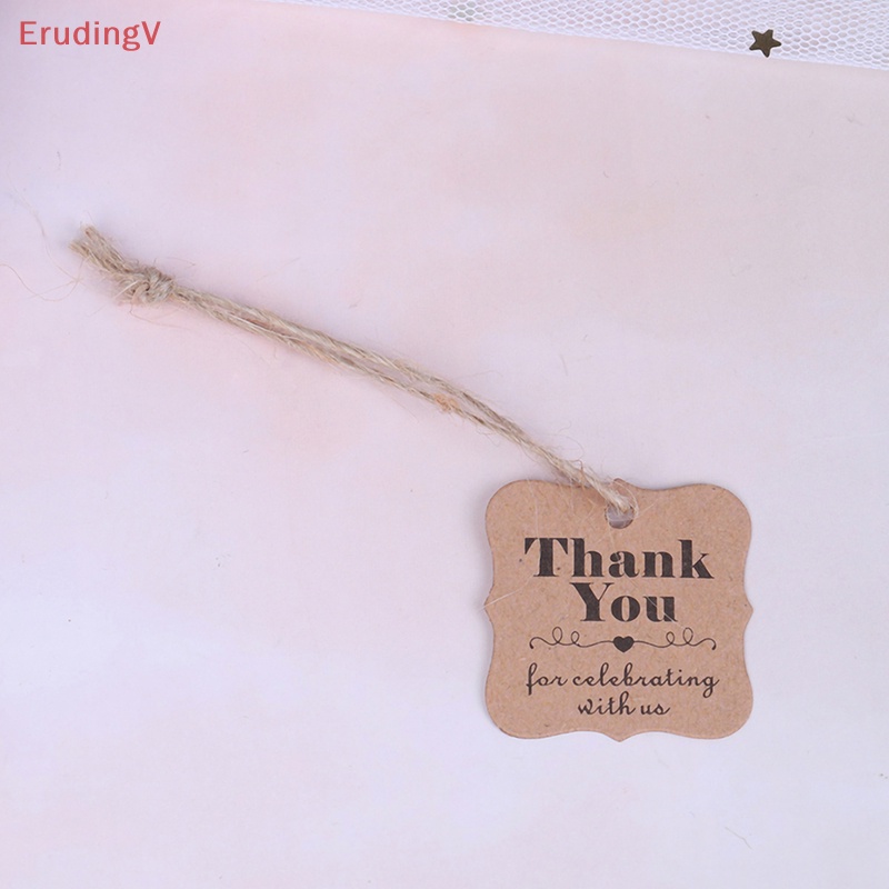 Set 100 Thẻ Giấy In Chữ Thank You for Celebrag Kèm Us Dùng Làm Quà Tặng Cho Bé