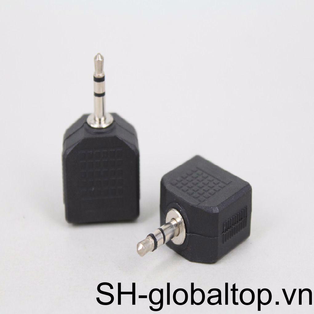 Set 5 / 10 Đầu Chia Cổng Âm Thanh 3 5mm Thành 2 Cổng Cắm Tiện Dụng